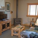 Granite cabin living room